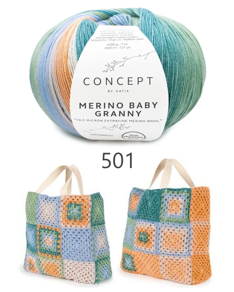 Katia Merino Baby Granny - 200gr ball 🐦