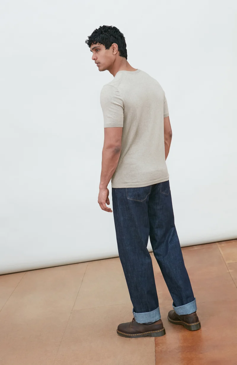 Mens Ultra Fine Cotton Knitted T-Shirt