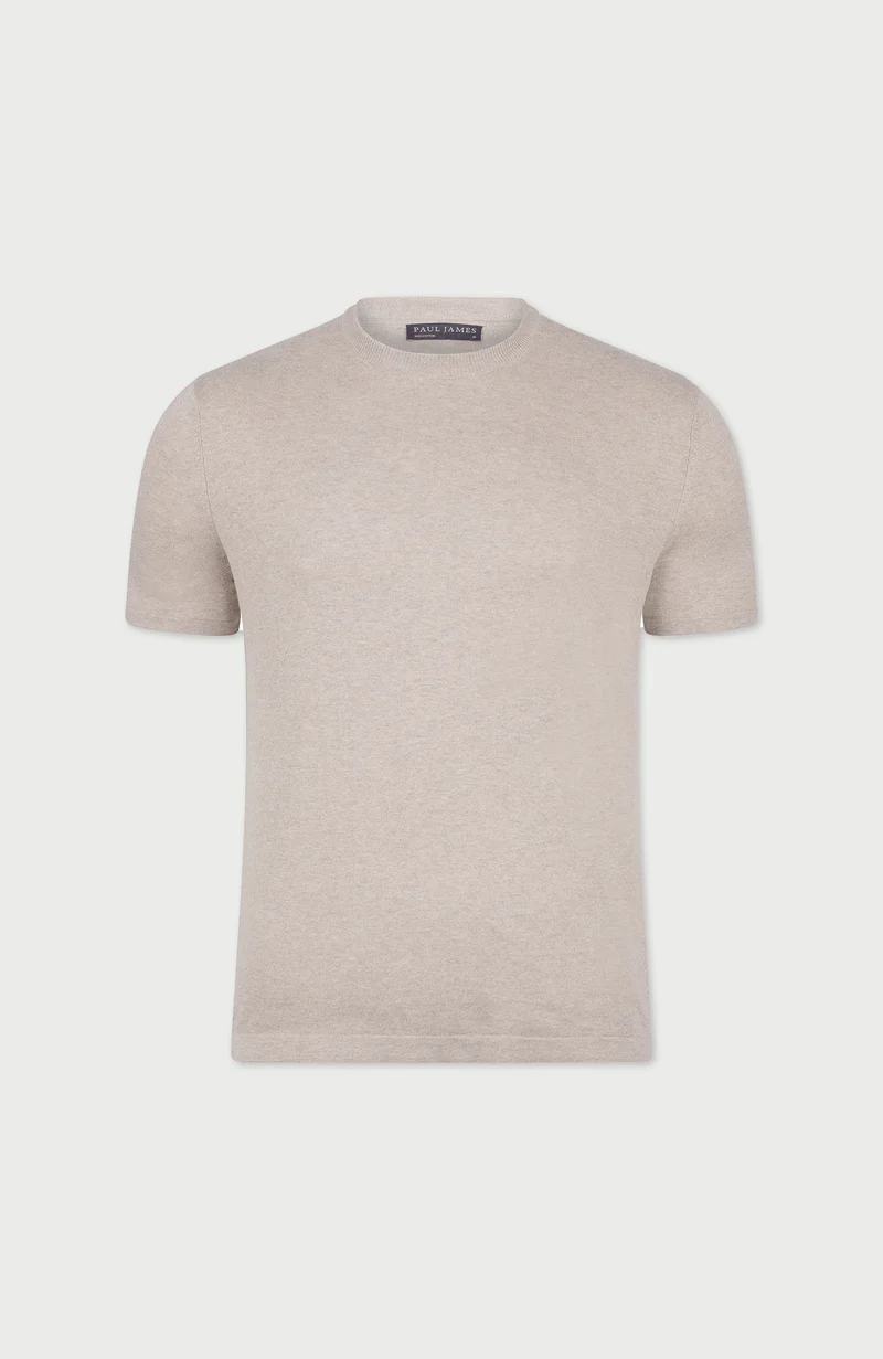 Mens Ultra Fine Cotton Knitted T-Shirt