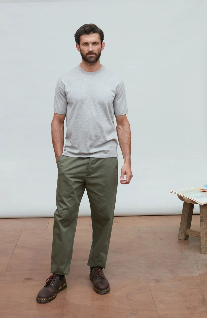 Mens Ultra Fine Cotton Knitted T-Shirt