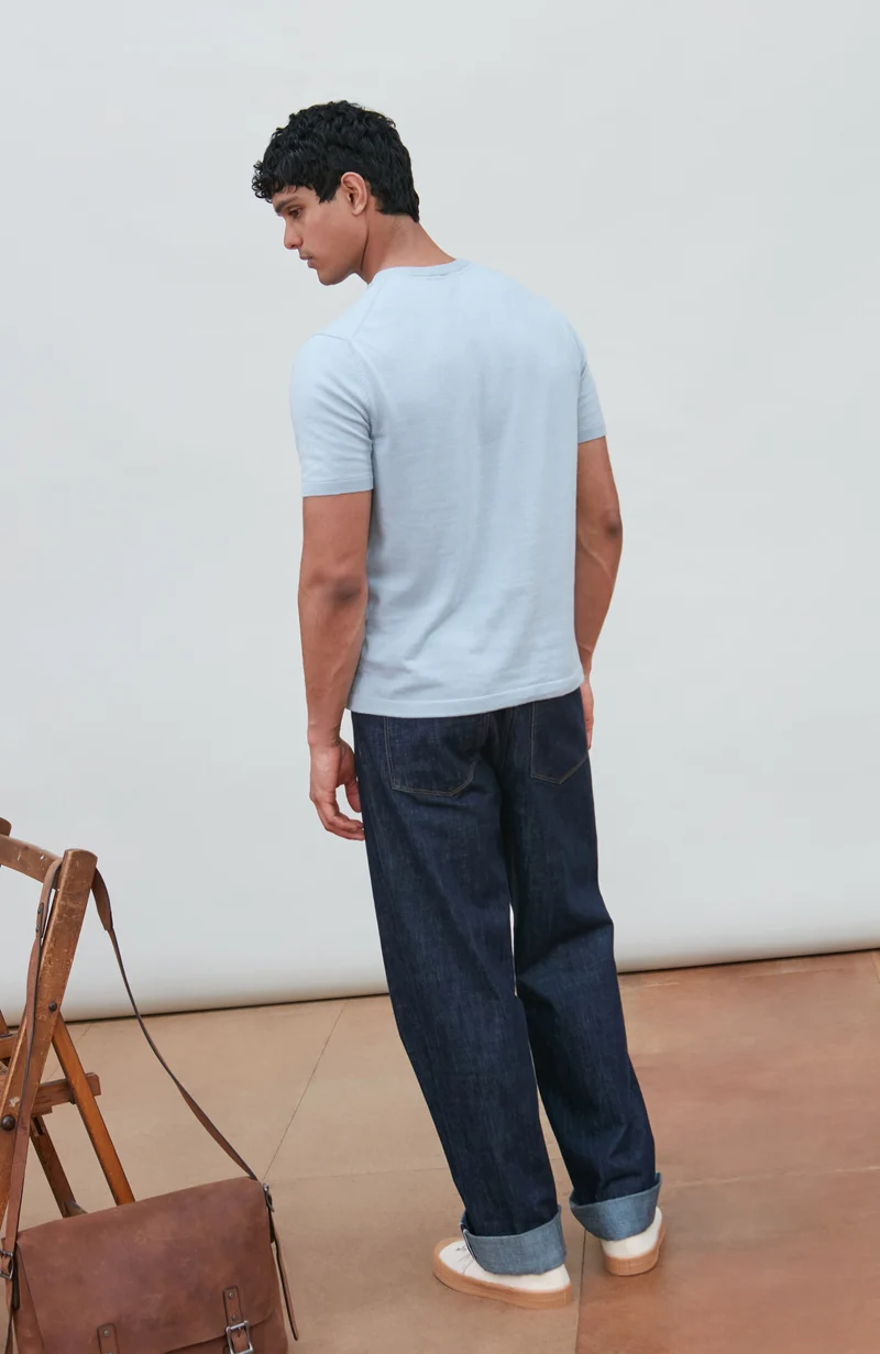 Mens Ultra Fine Cotton Knitted T-Shirt