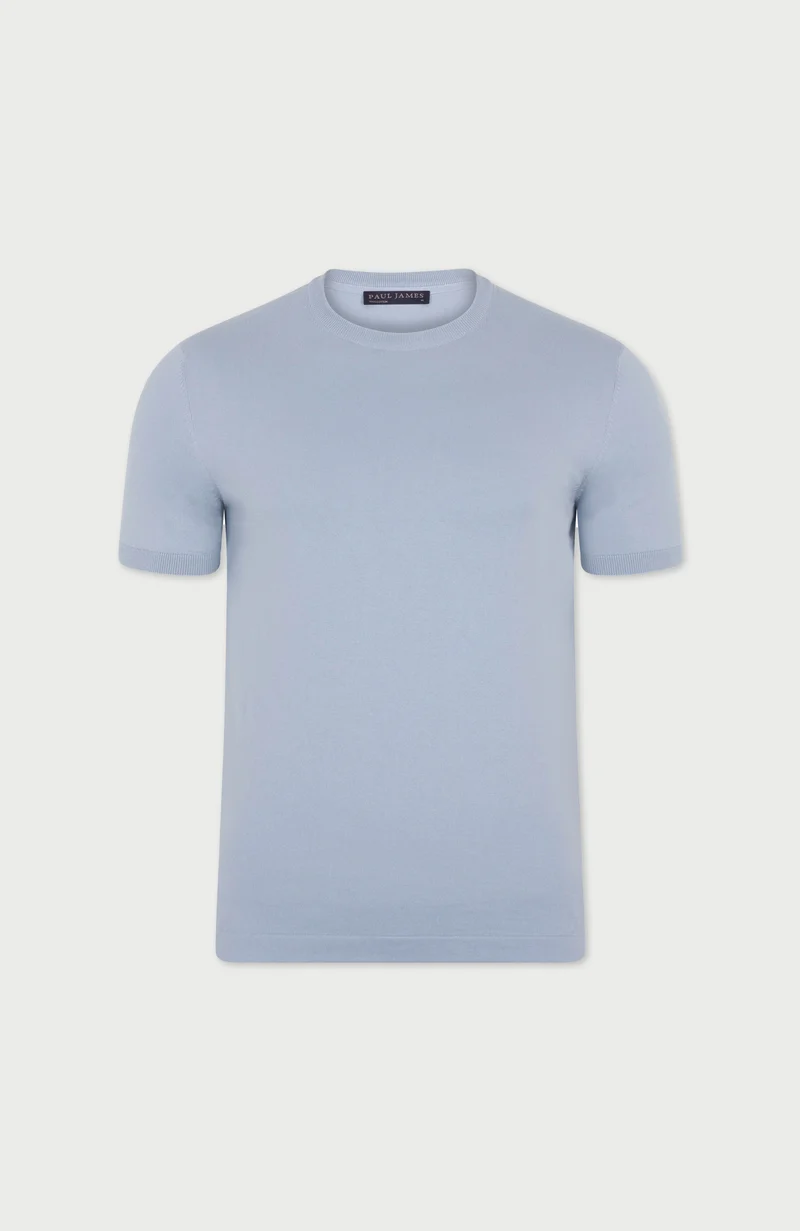 Mens Ultra Fine Cotton Knitted T-Shirt