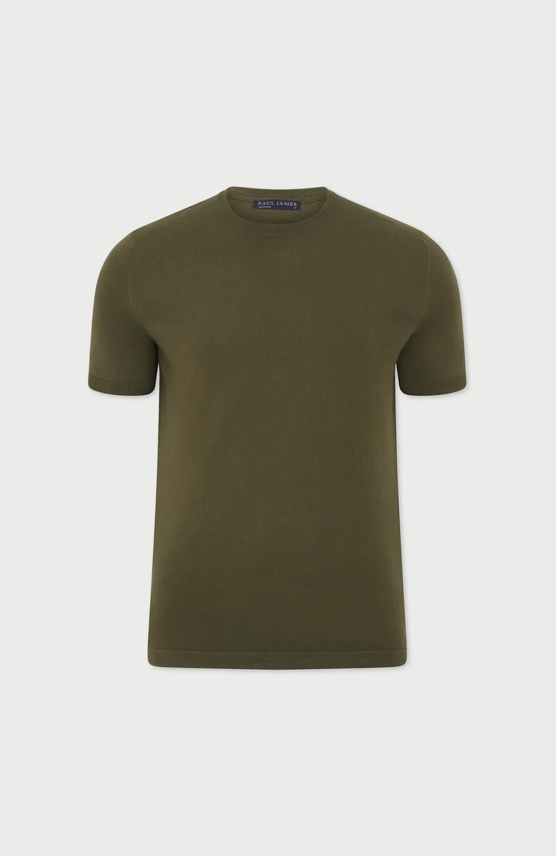 Mens Ultra Fine Cotton Knitted T-Shirt