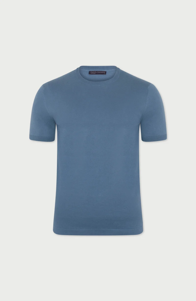 Mens Ultra Fine Cotton Knitted T-Shirt