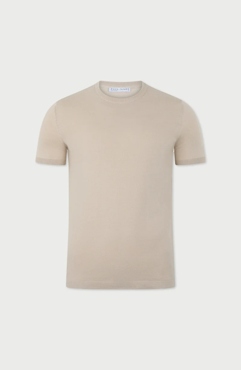 Mens Ultra Fine Cotton Knitted T-Shirt