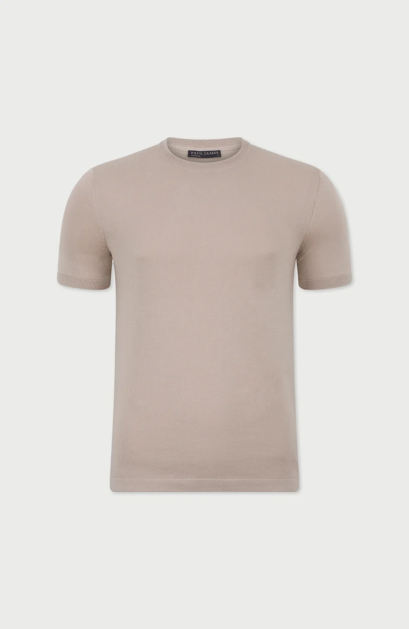 Mens Ultra Fine Cotton Knitted T-Shirt