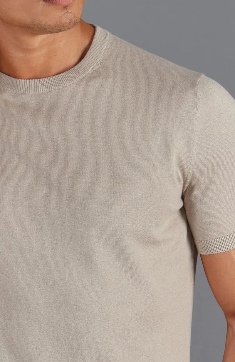 Mens Ultra Fine Cotton Knitted T-Shirt