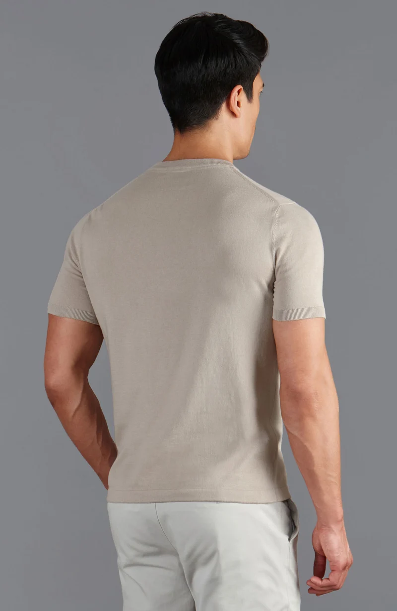 Mens Ultra Fine Cotton Knitted T-Shirt
