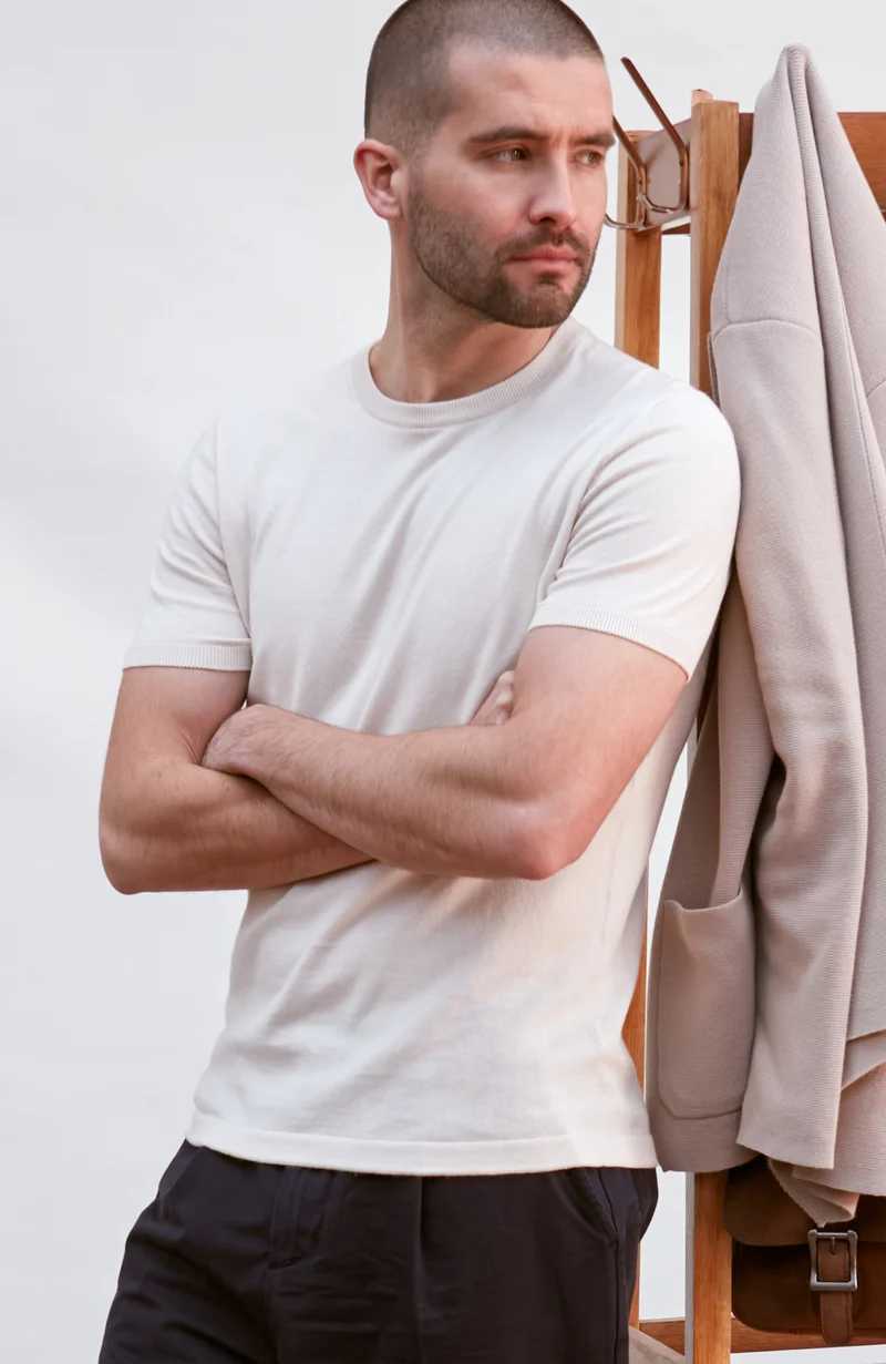 Mens Ultra Fine Cotton Knitted T-Shirt