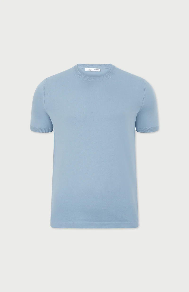 Mens Ultra Fine Cotton Knitted T-Shirt