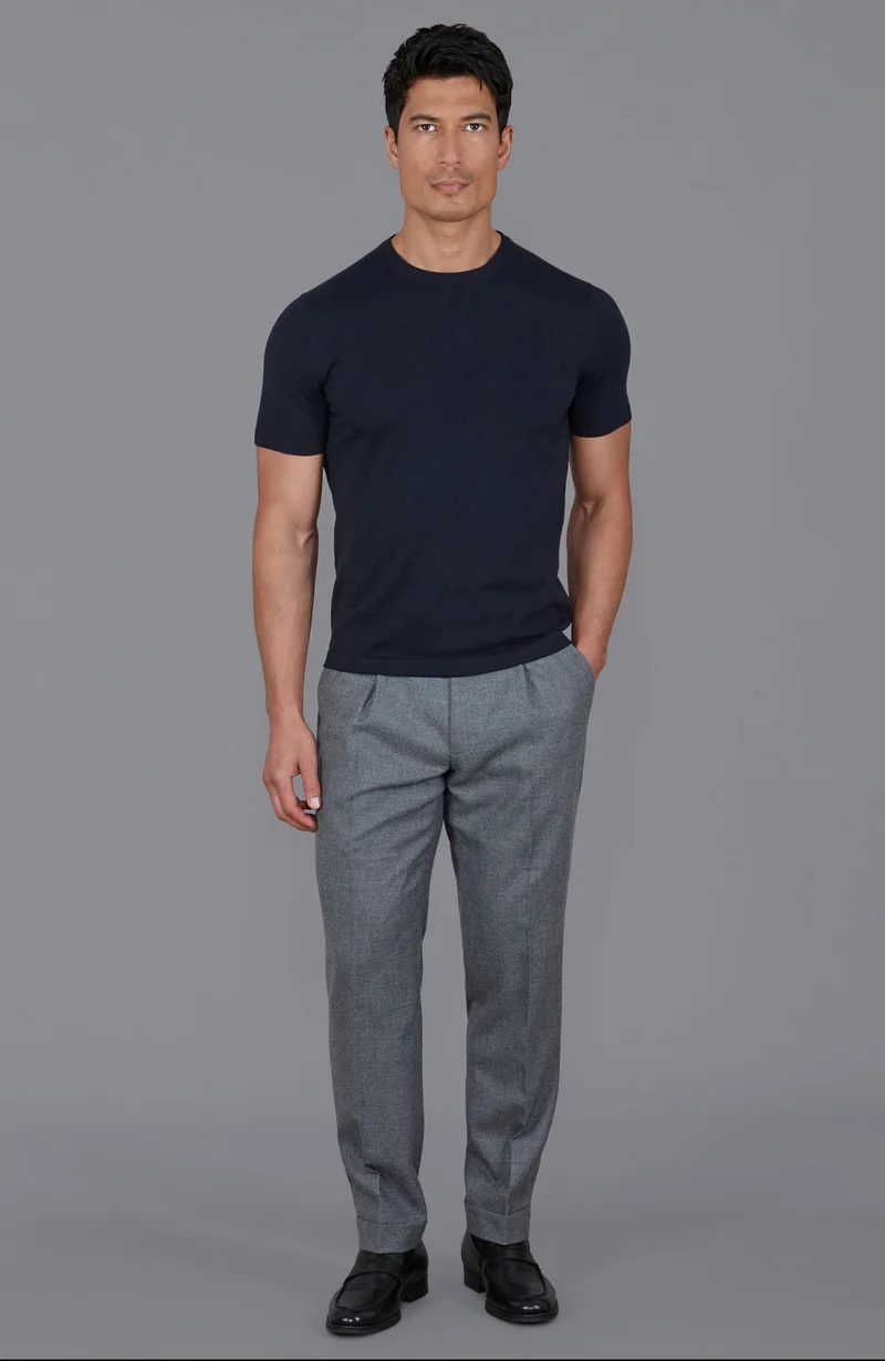 Mens Ultra Fine Cotton Knitted T-Shirt
