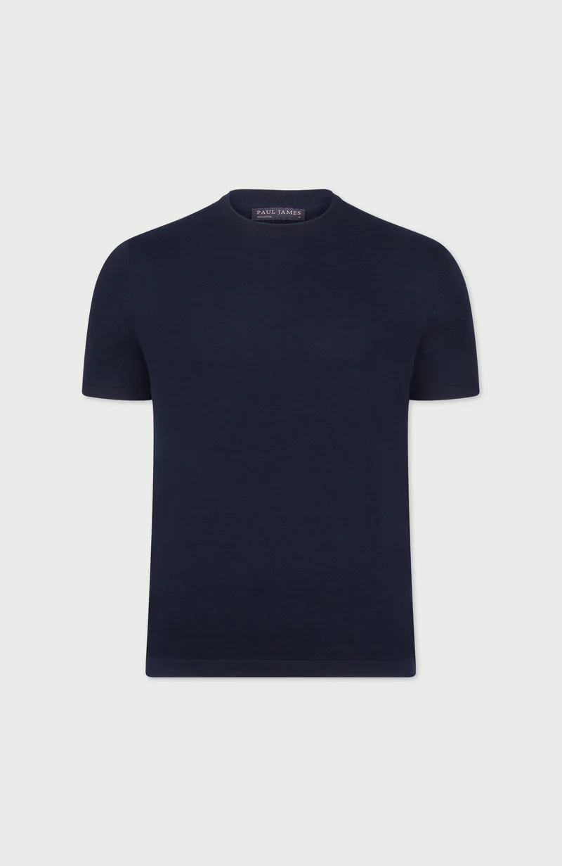 Mens Ultra Fine Cotton Knitted T-Shirt