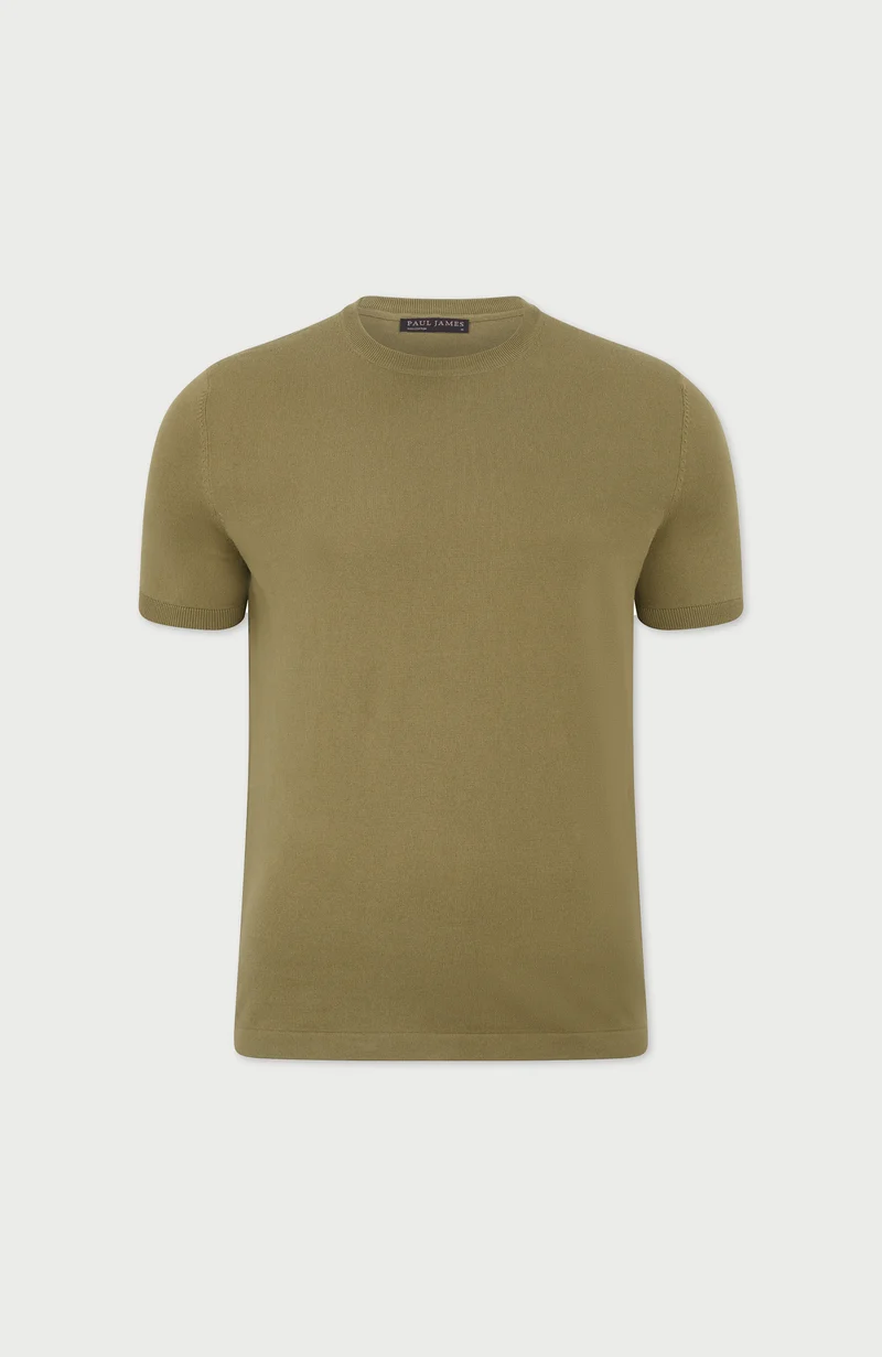 Mens Ultra Fine Cotton Knitted T-Shirt