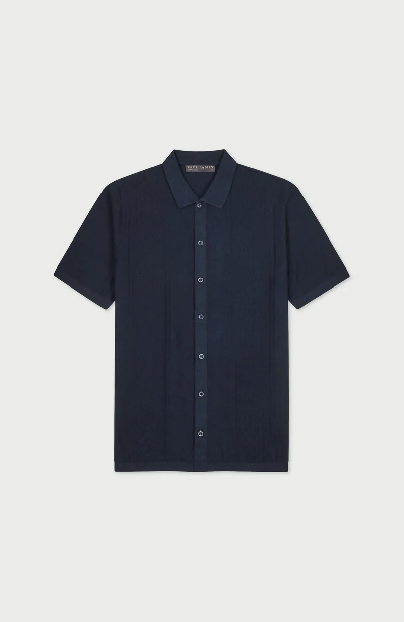 Mens Organic Cotton Linen Patterned Shirt