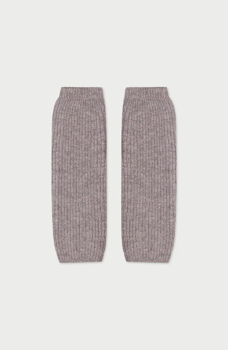 Womens Lambswool Ribbed Arm Warmers