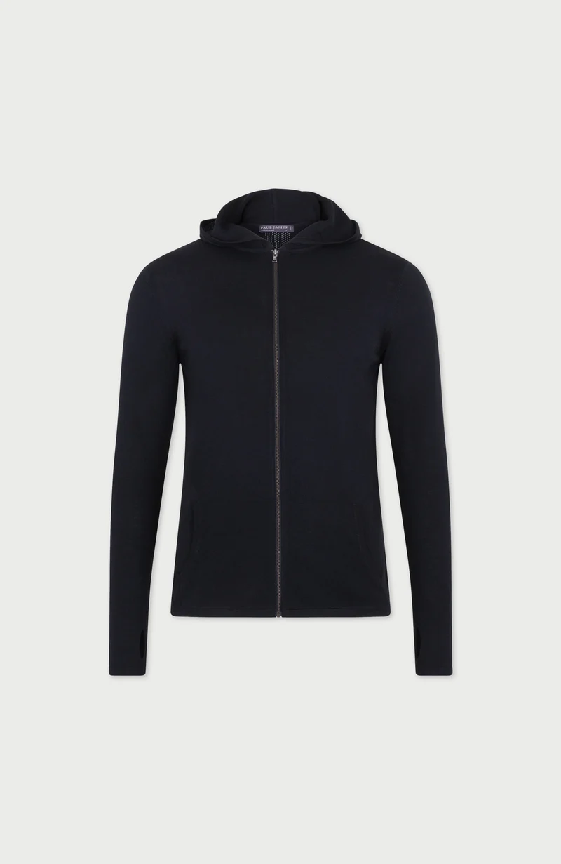 Mens Heavyweight Merino Activewear Hooded Jumper