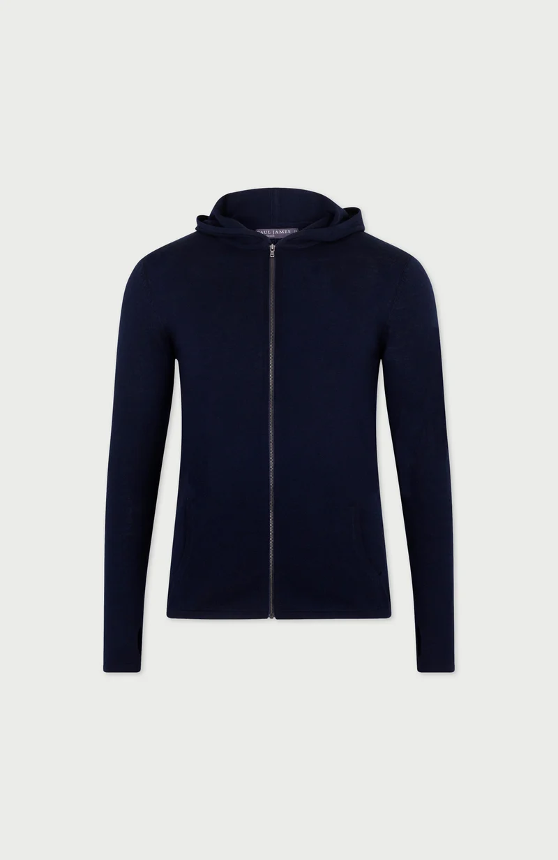 Mens Heavyweight Merino Activewear Hooded Jumper