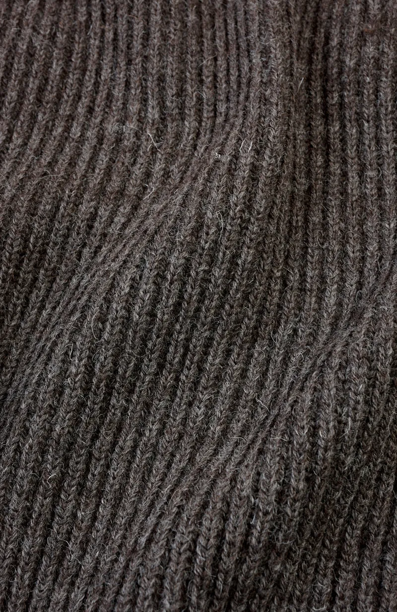 Mens Chunky British Wool Ribbed Shooting Jumper