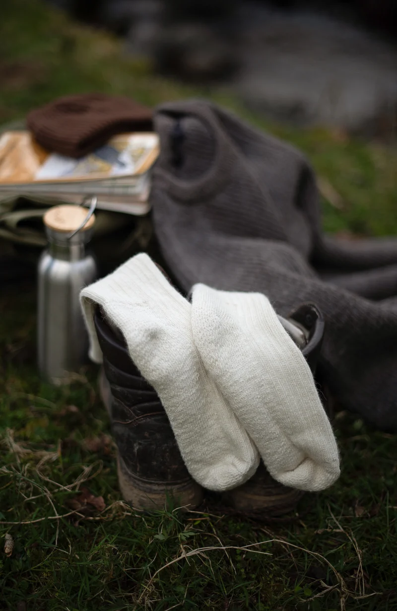 Alpaca Cushion Sole Walking Socks
