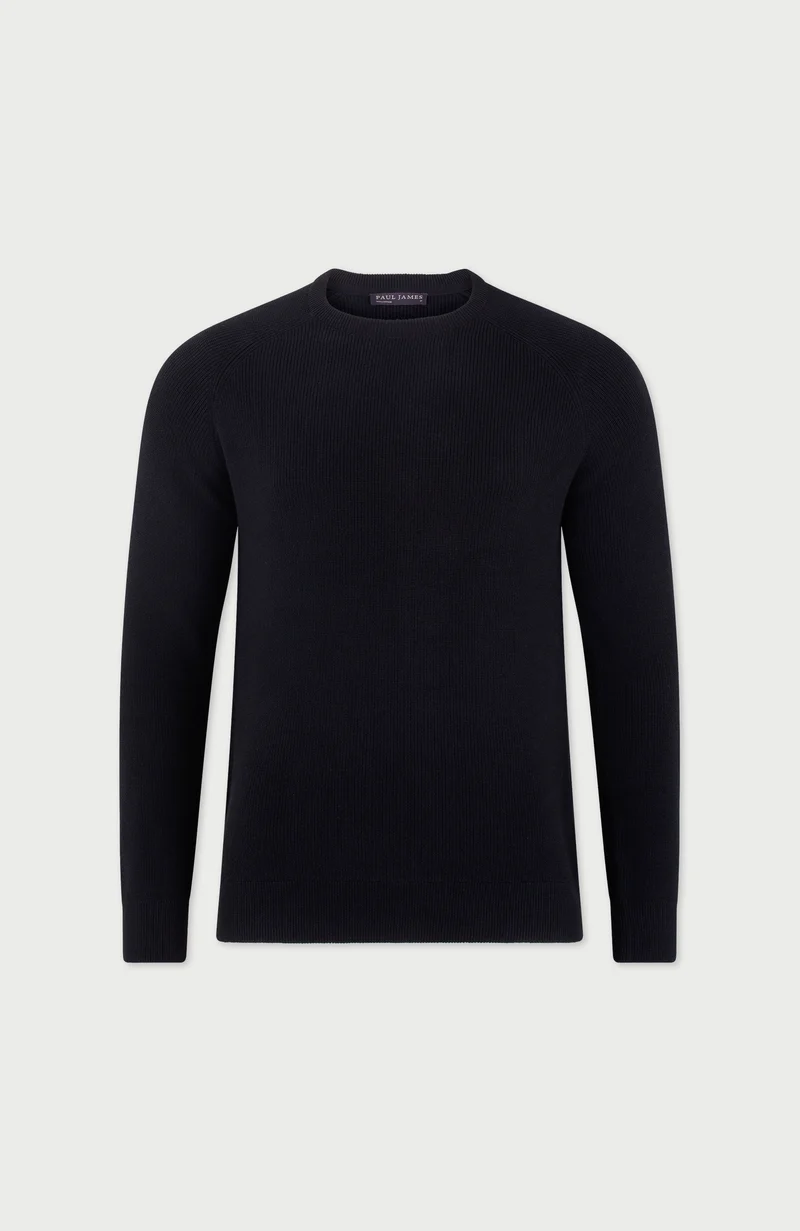 Mens Lightweight Cotton Fisherman Rib Jumper