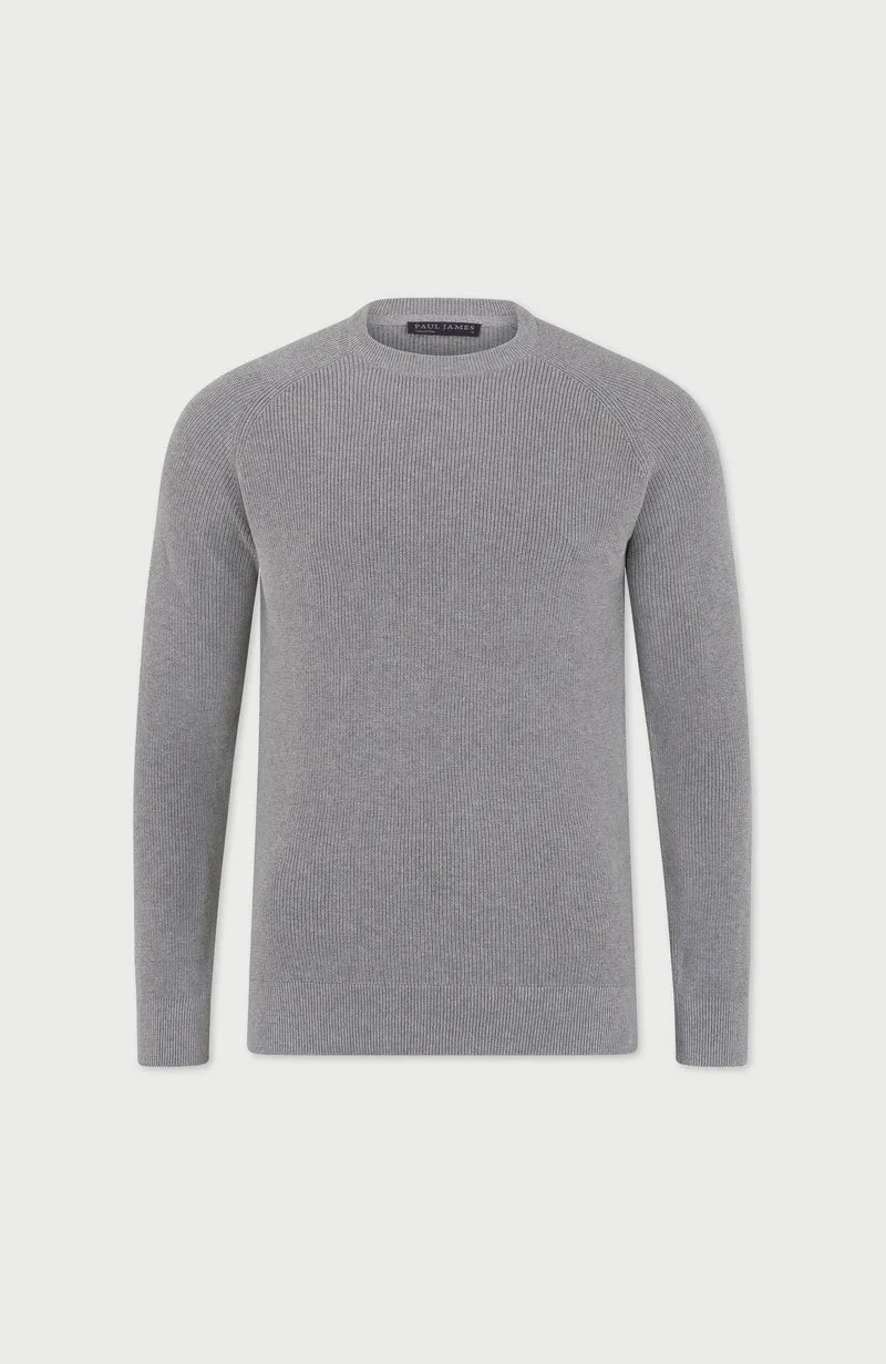 Mens Lightweight Cotton Fisherman Rib Jumper