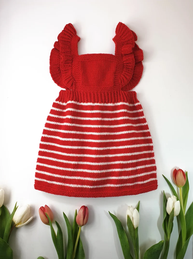 Robe bébé à tricoter Marie Claire Idées.