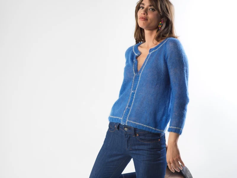 Cardigan Cassiopée à tricoter.