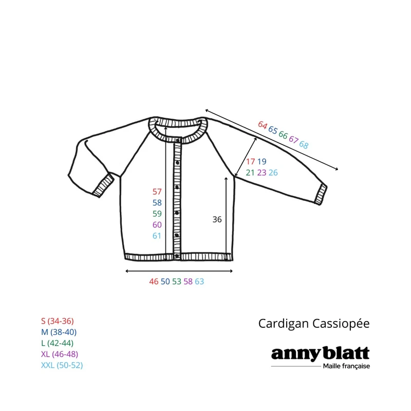 Cardigan Cassiopée à tricoter.
