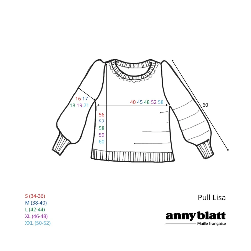 Pull Lisa à tricoter.