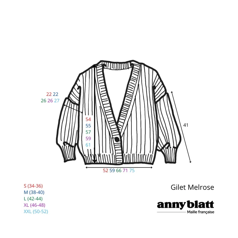 Gilet Melrose à tricoter.