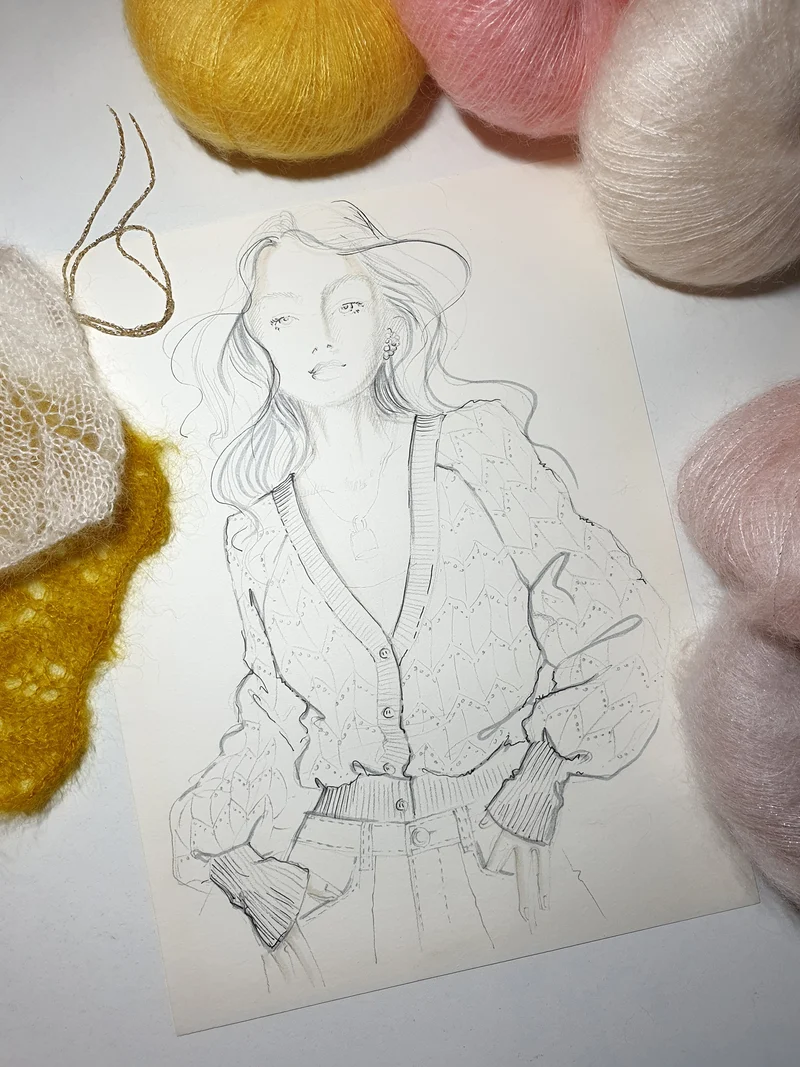 Gilet ajouré Maya à tricoter.