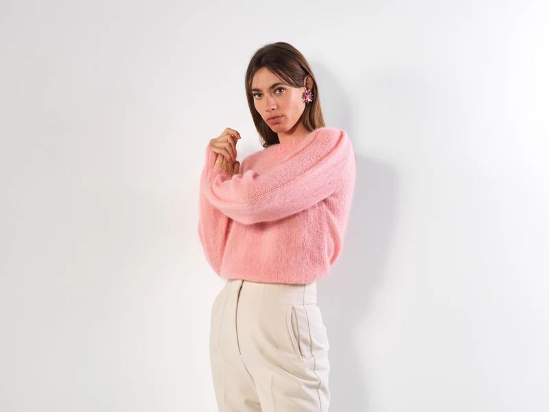 Pull Alix à tricoter en mohair