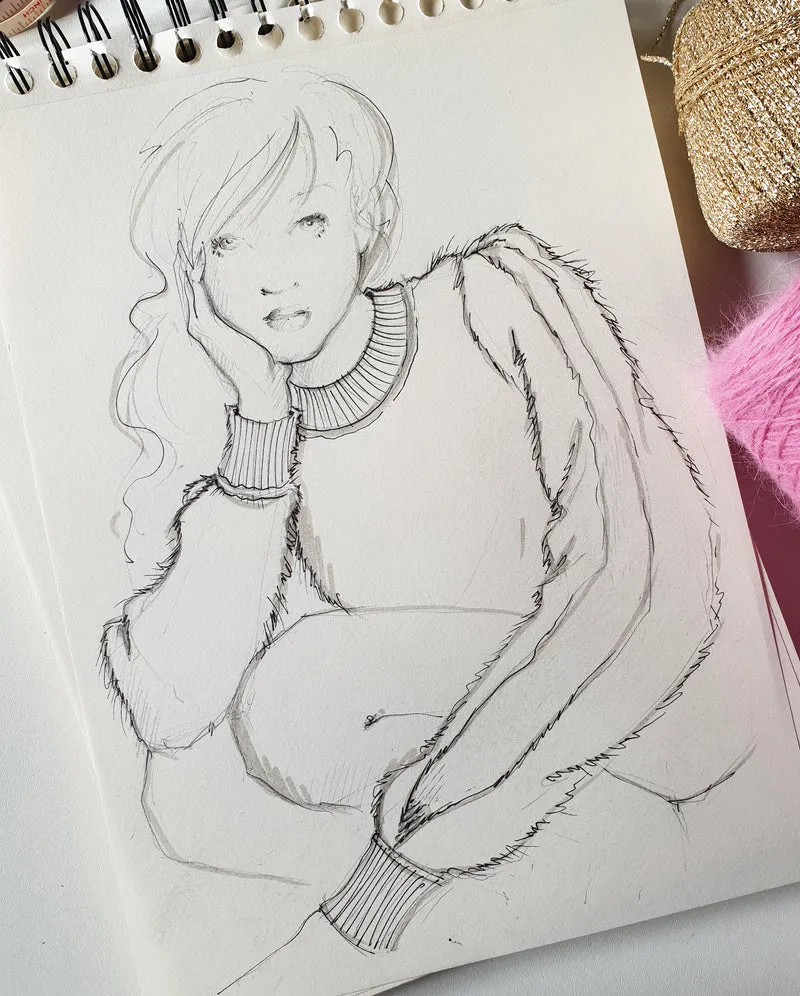 Pull Alix à tricoter en mohair