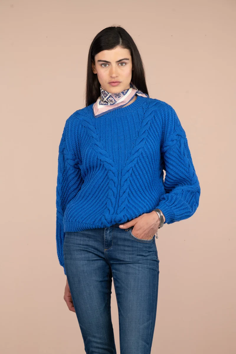 Pull Vika à tricoter.
