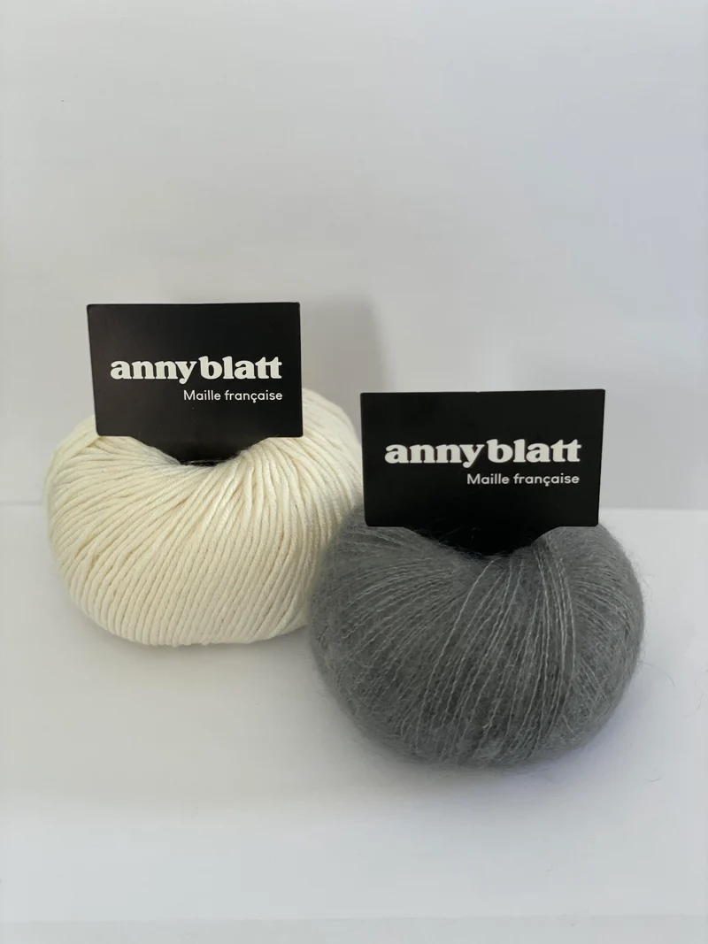 Bonnet et moufles bébé Buis à tricoter.