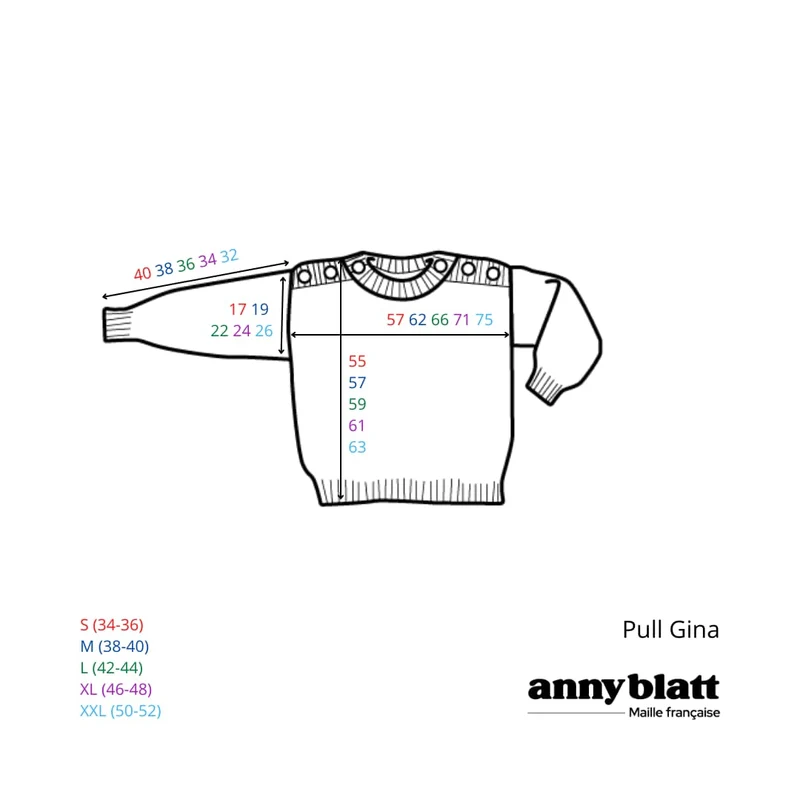 Pull Gina à tricoter.