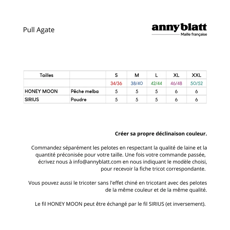 Pull Agate à tricoter.