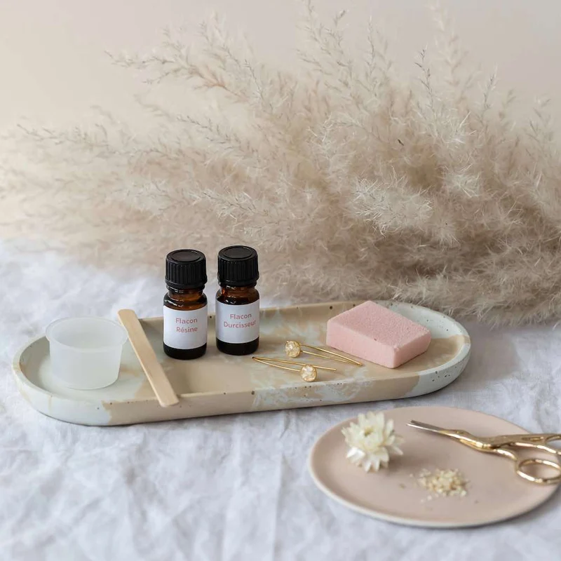 Kit DIY grandes boucles d'oreilles blanches