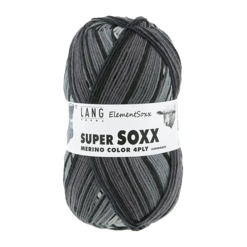 Lang Yarns Super Soxx Merino couleur 4-ply