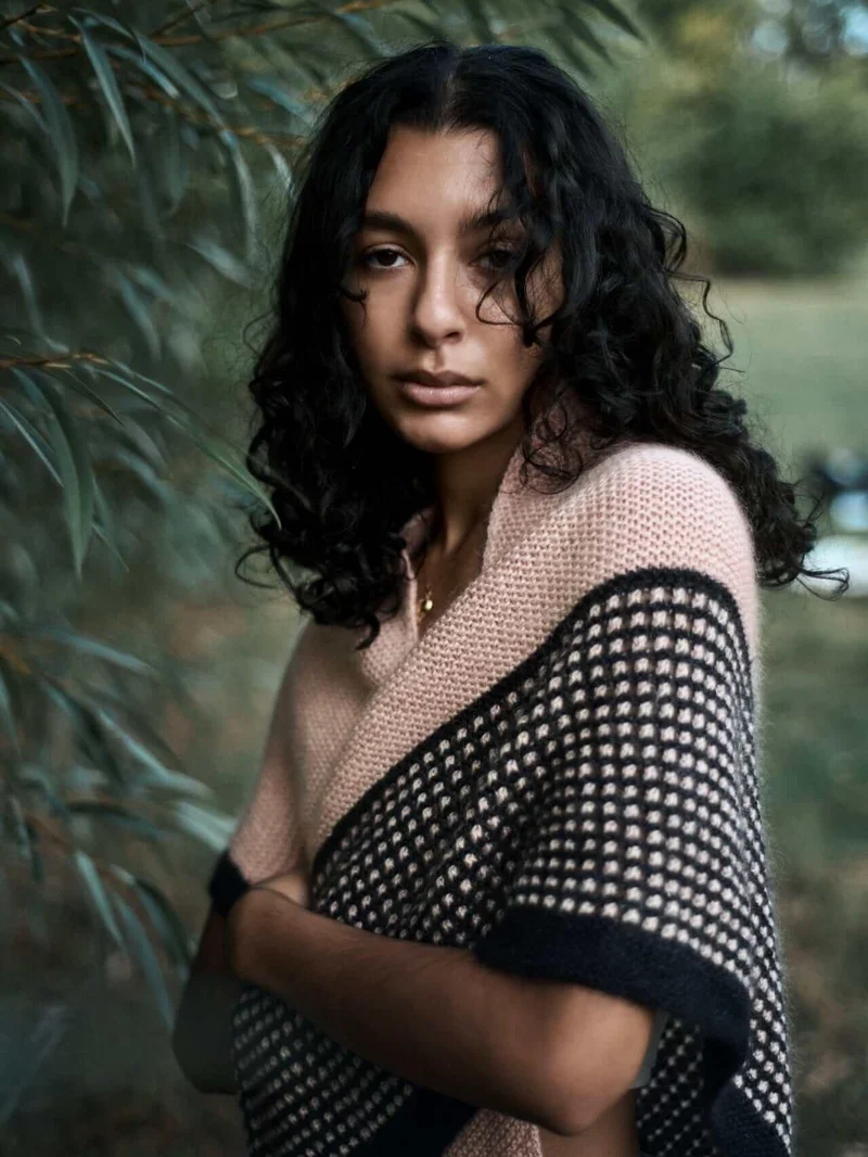 Knitting kit - PINK GRAPHITE shawl by Melanie Rice