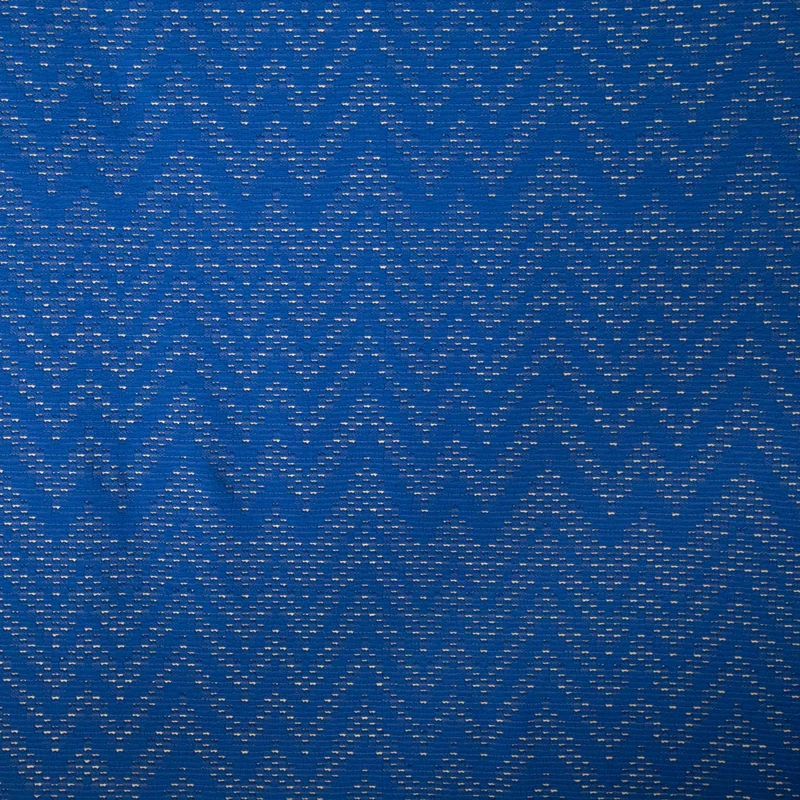 Jacquard tricoté à chevrons | Bleu royal | Deadstock de designer Nadya Toto