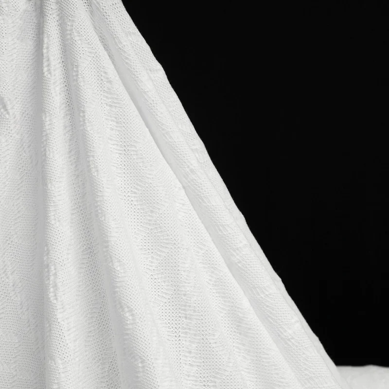 Jacquard tricoté tressé | Blanc | Deadstock de designer Nadya Toto
