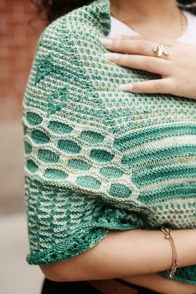 Perspective Shawl | Knitting pattern and Optional kits