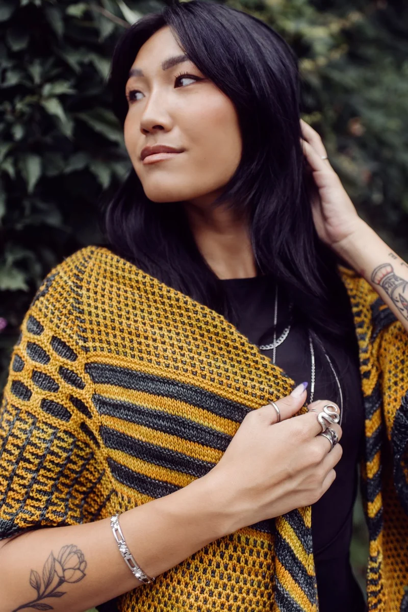 Perspective Shawl | Knitting pattern and Optional kits