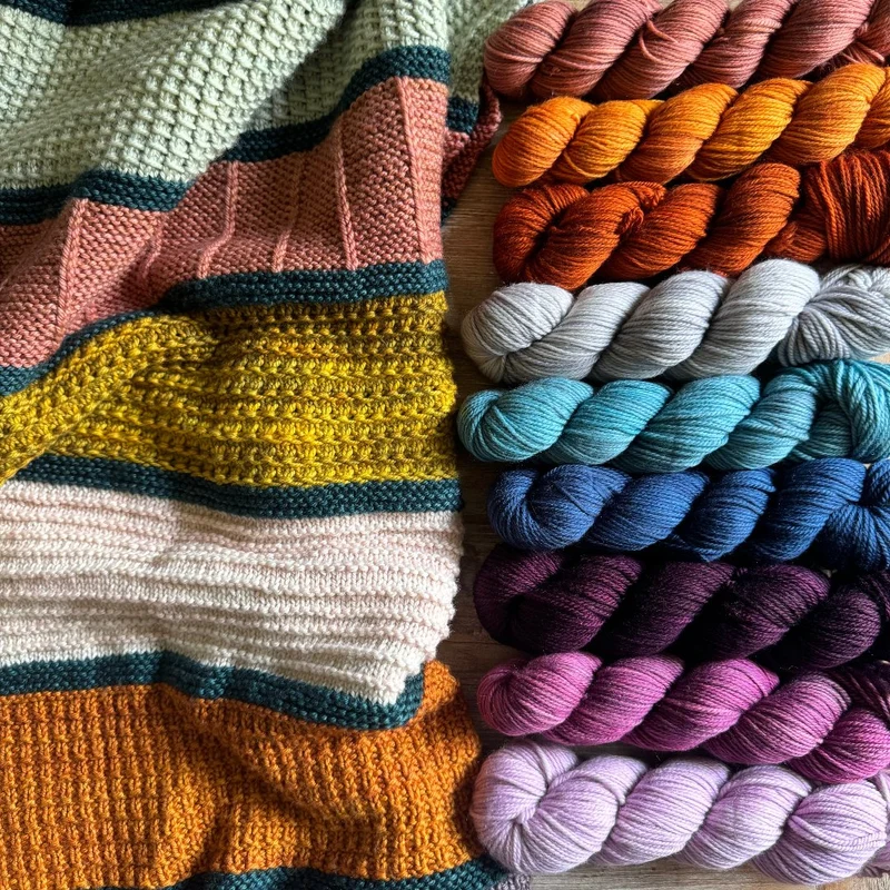 Textural Blanket | knitting pattern and knitting kits