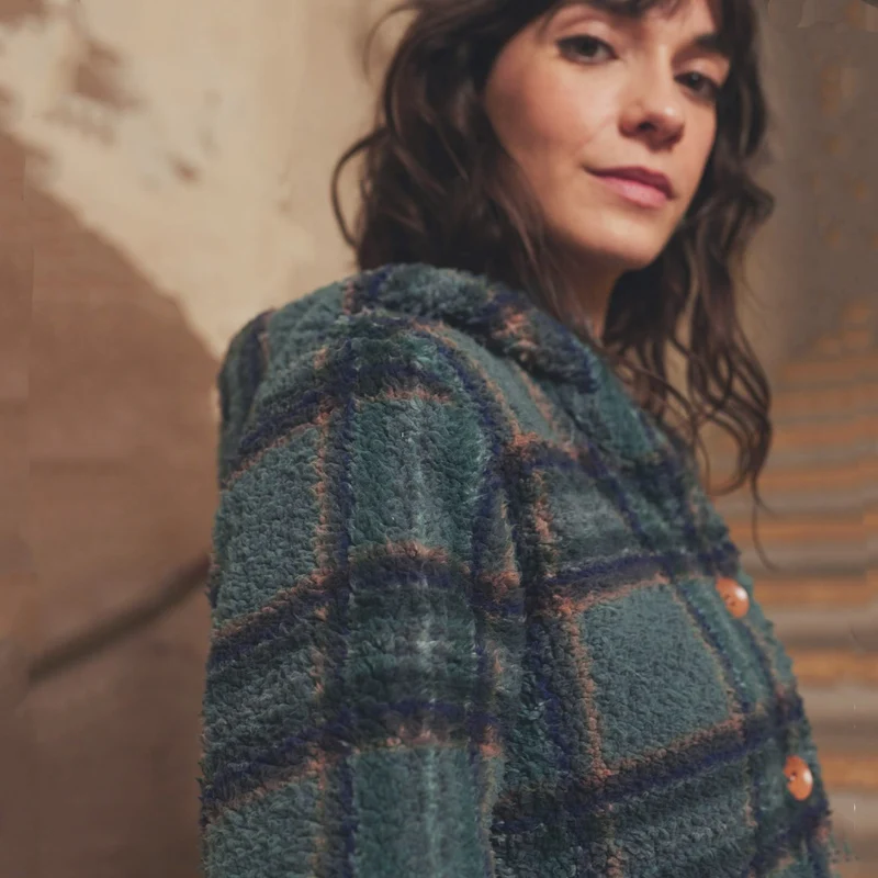 Tissu Sherpa | Carreaux | Katia Fabrics