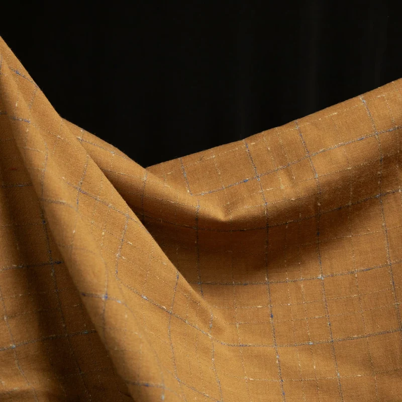 Tissu de Laine Tissée Léger | Carreaux Fenêtre Tissés Teints | 100 % Laine