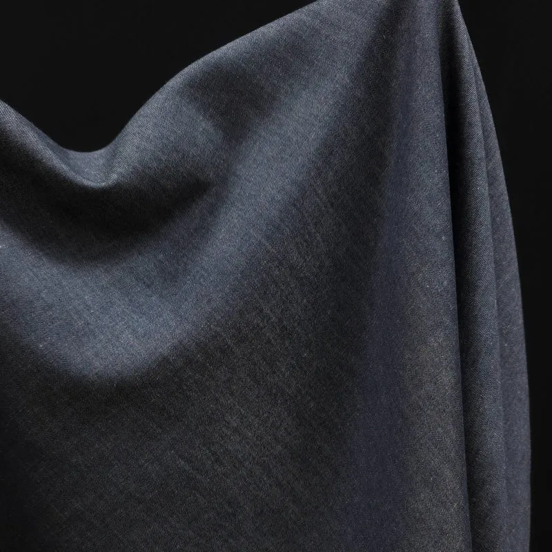 Chambray de coton | Bleu foncé | 1 M | FIN DE ROULEAU