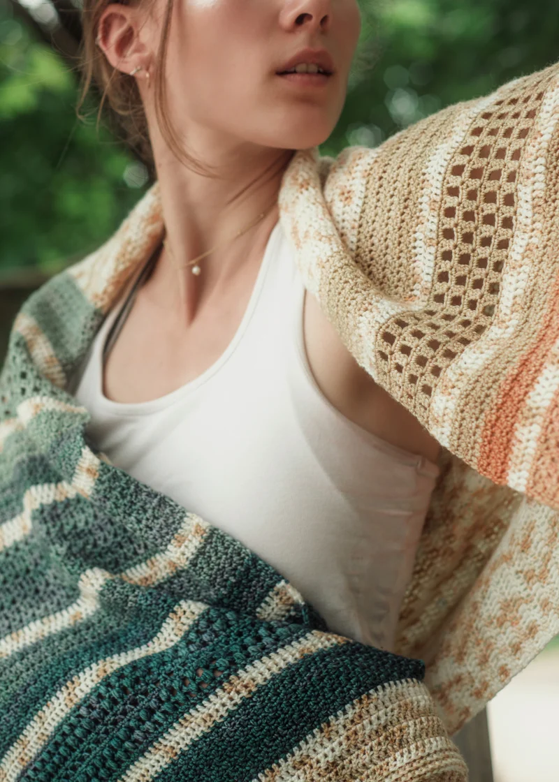 Sunset Crochet Shawl | Crochet pattern & Crochet kits