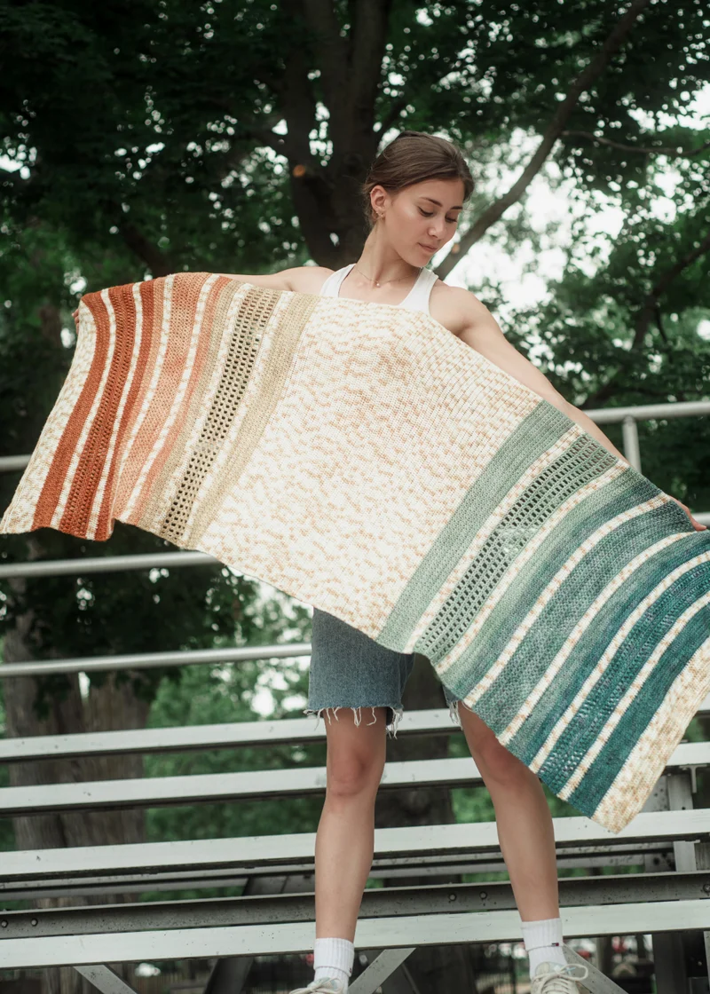 Sunset Crochet Shawl | Crochet pattern & Crochet kits